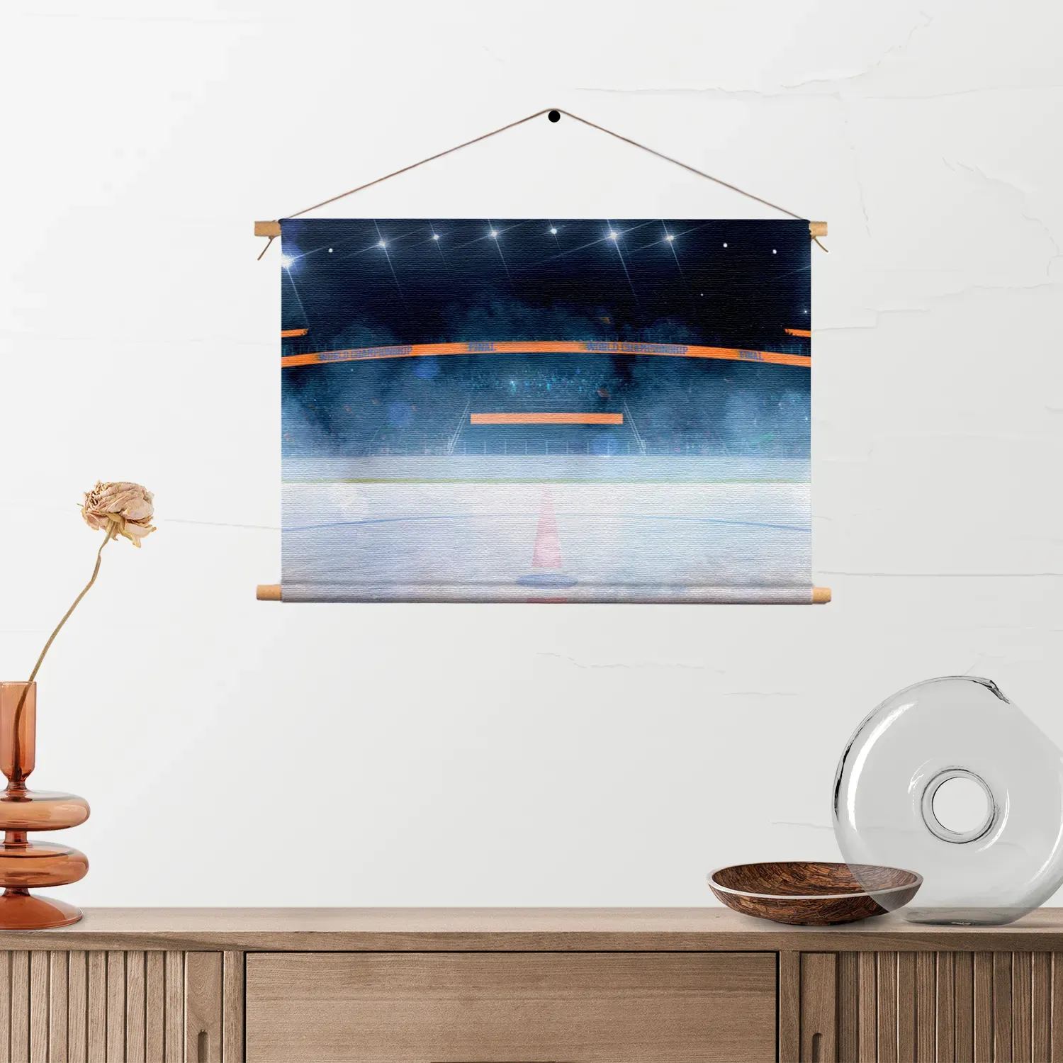 Textielposter Ijshockey Pitch Rechthoek Horizontaal Template TP 50 70 Horizontaal Sport 12 2