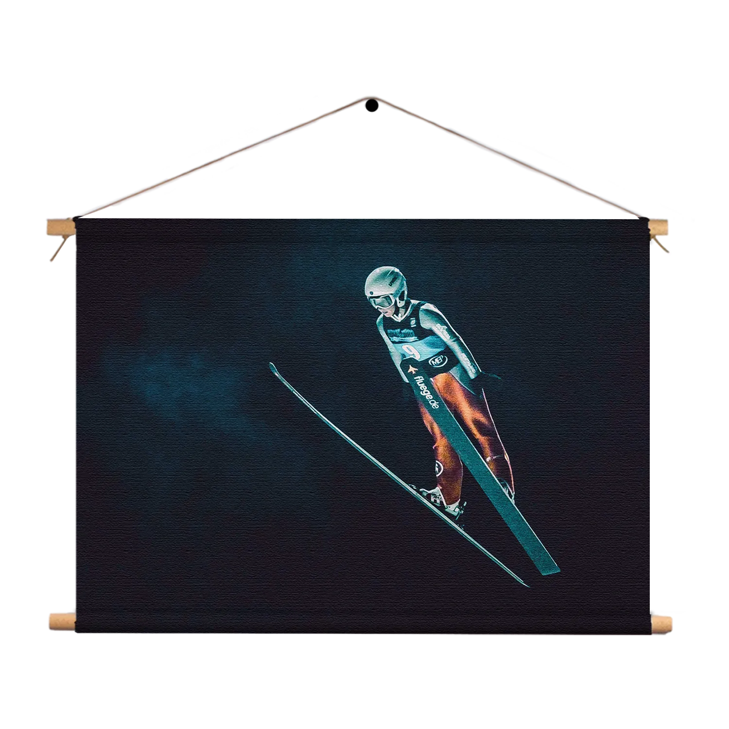 Textielposter Schansspringen In De Nacht Rechthoek Horizontaal Template TP 50 70 Horizontaal Sport 6 1