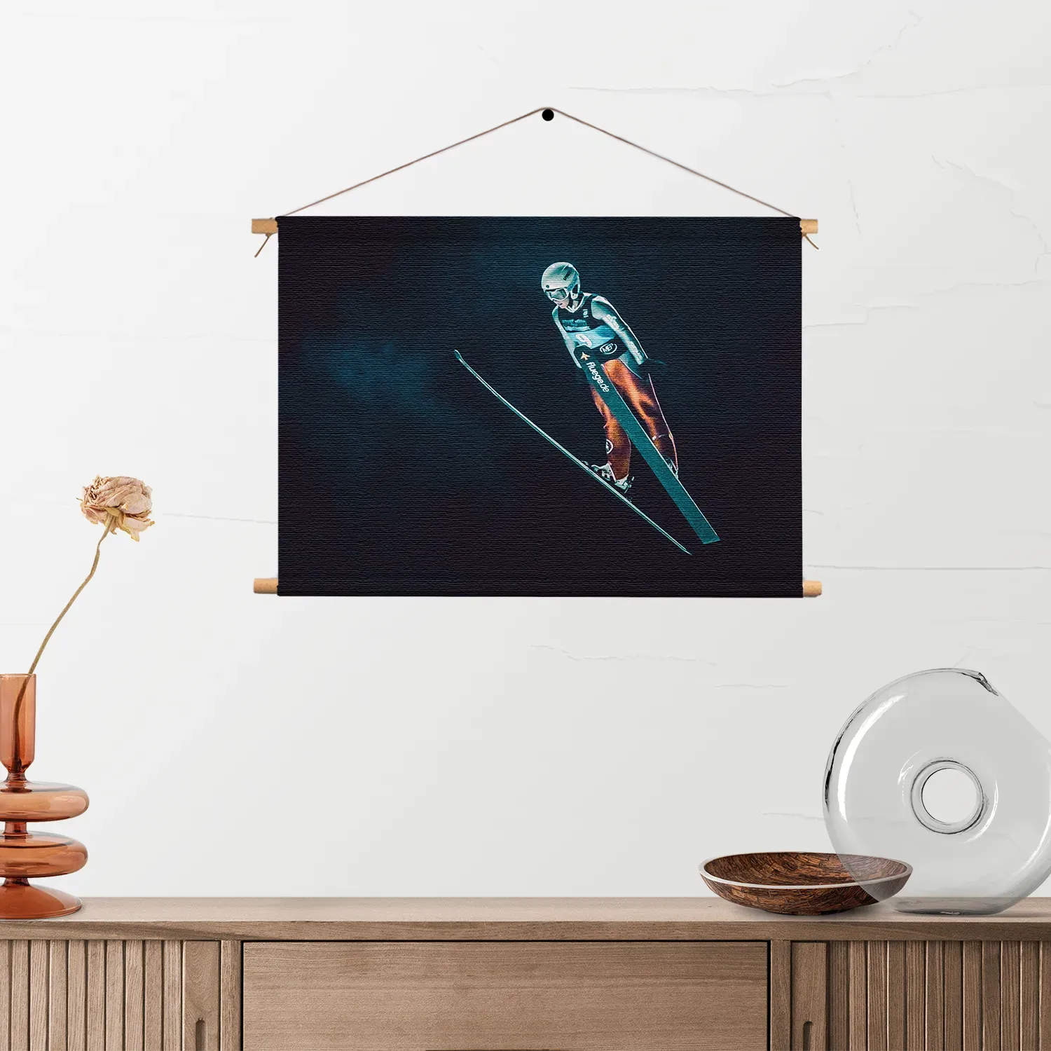 Textielposter Schansspringen In De Nacht Rechthoek Horizontaal Template TP 50 70 Horizontaal Sport 6 2