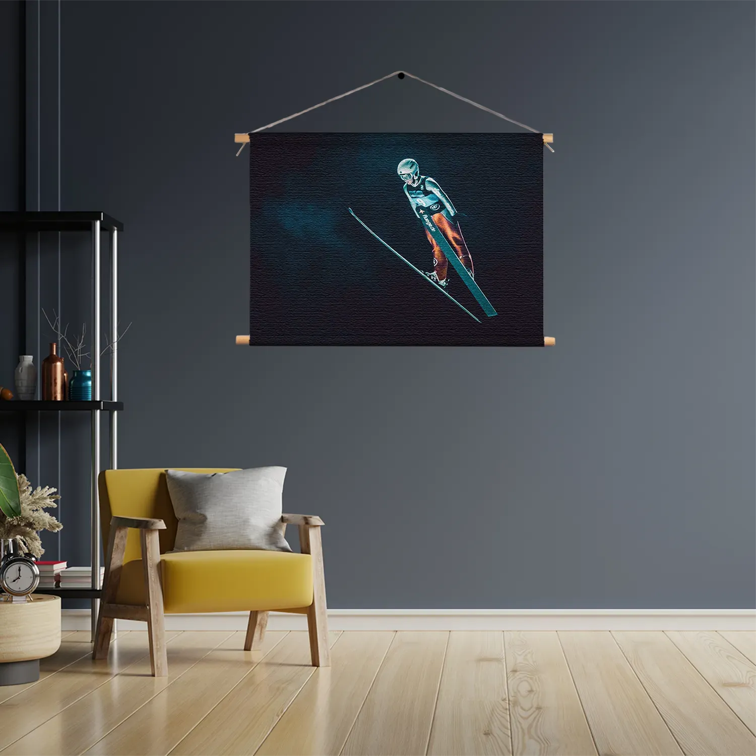 Textielposter Schansspringen In De Nacht Rechthoek Horizontaal Template TP 50 70 Horizontaal Sport 6 3