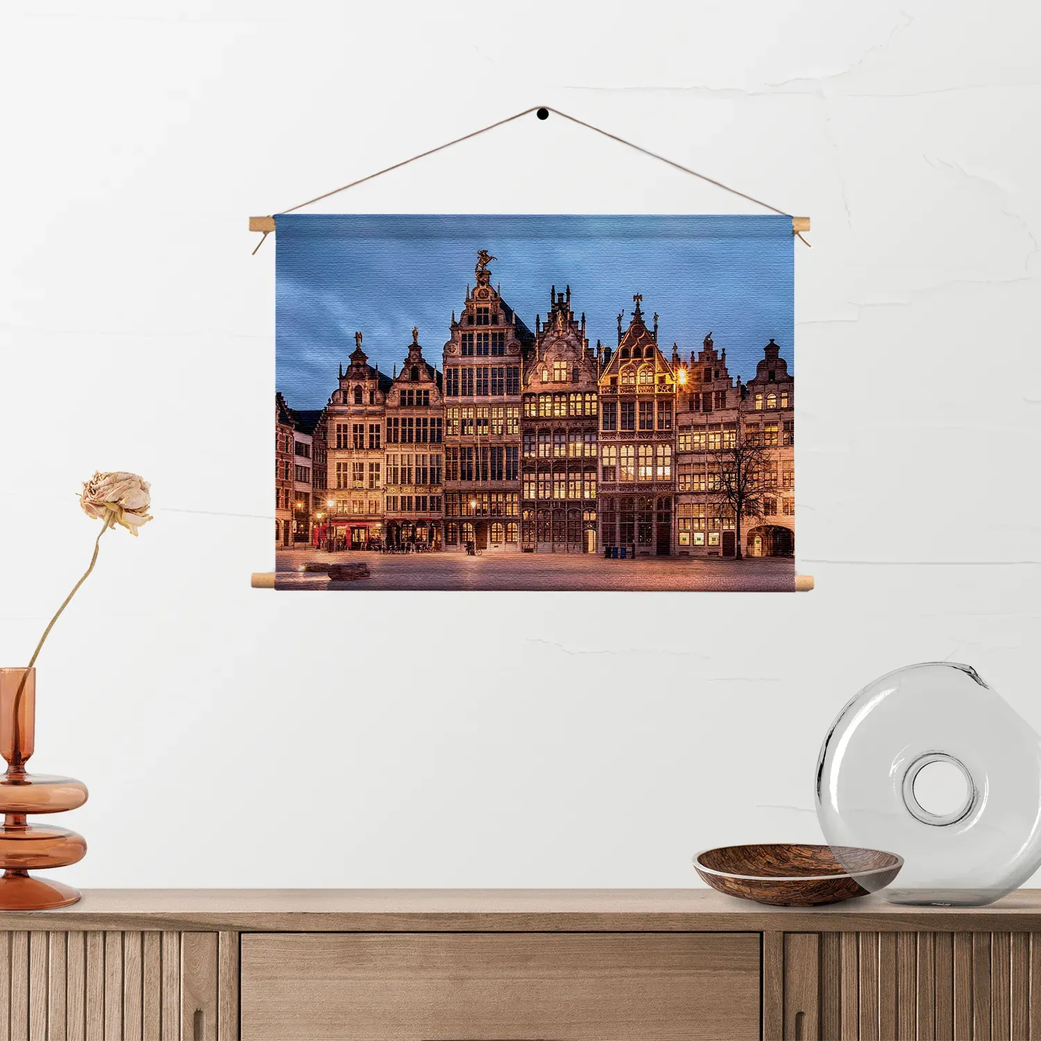 Textielposter Grote Markt Antwerpen Rechthoek Horizontaal Template TP 50 70 Horizontaal Steden 101 2