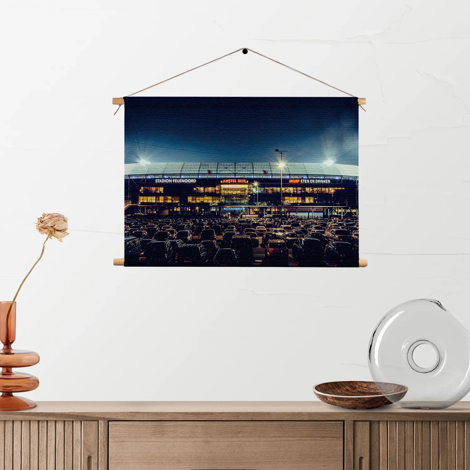 Textielposter Stadion Feijenoord De Kuip Donker Rechthoek Horizontaal Template TP 50 70 Horizontaal Steden 103 2