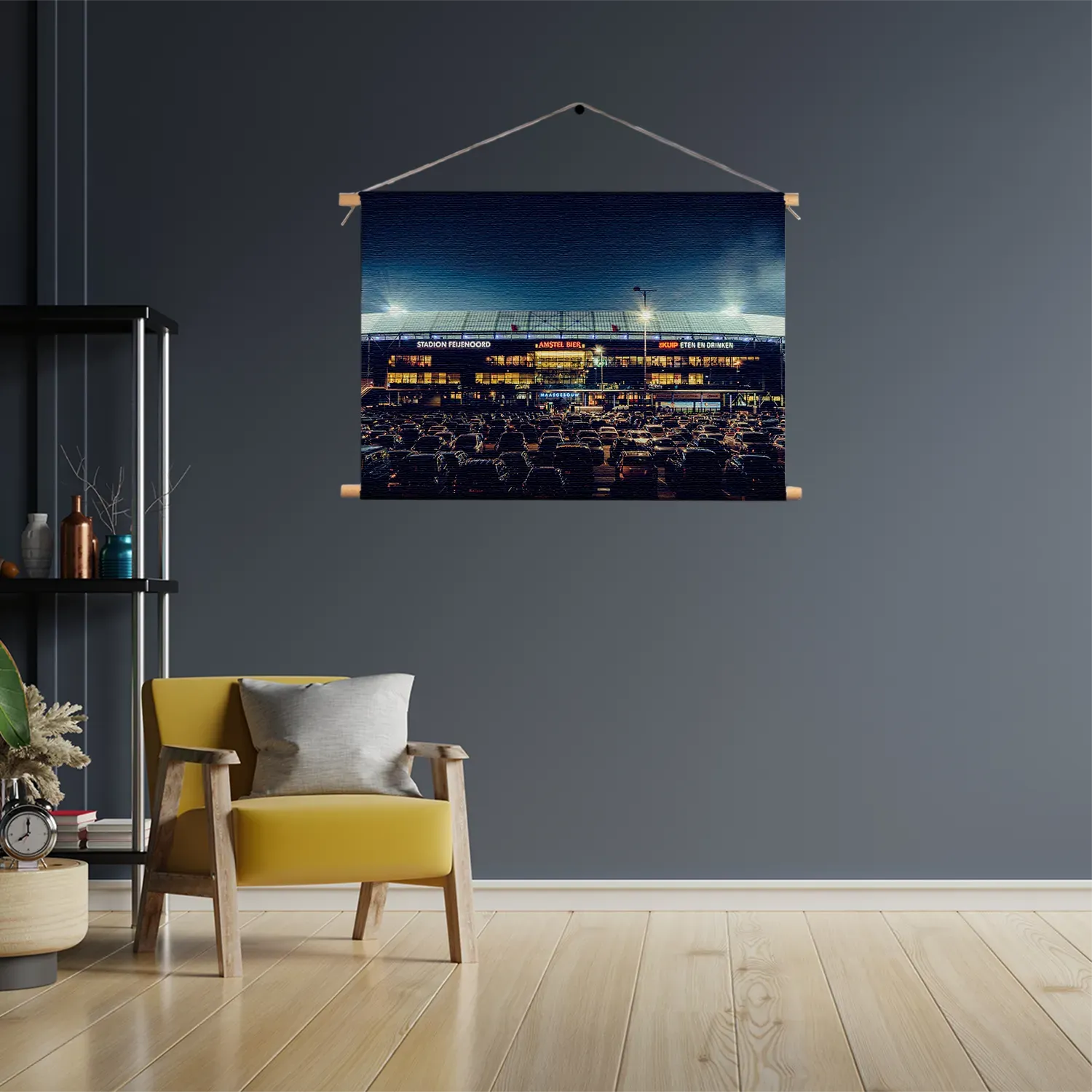 Textielposter Stadion Feijenoord De Kuip Donker Rechthoek Horizontaal Template TP 50 70 Horizontaal Steden 103 3