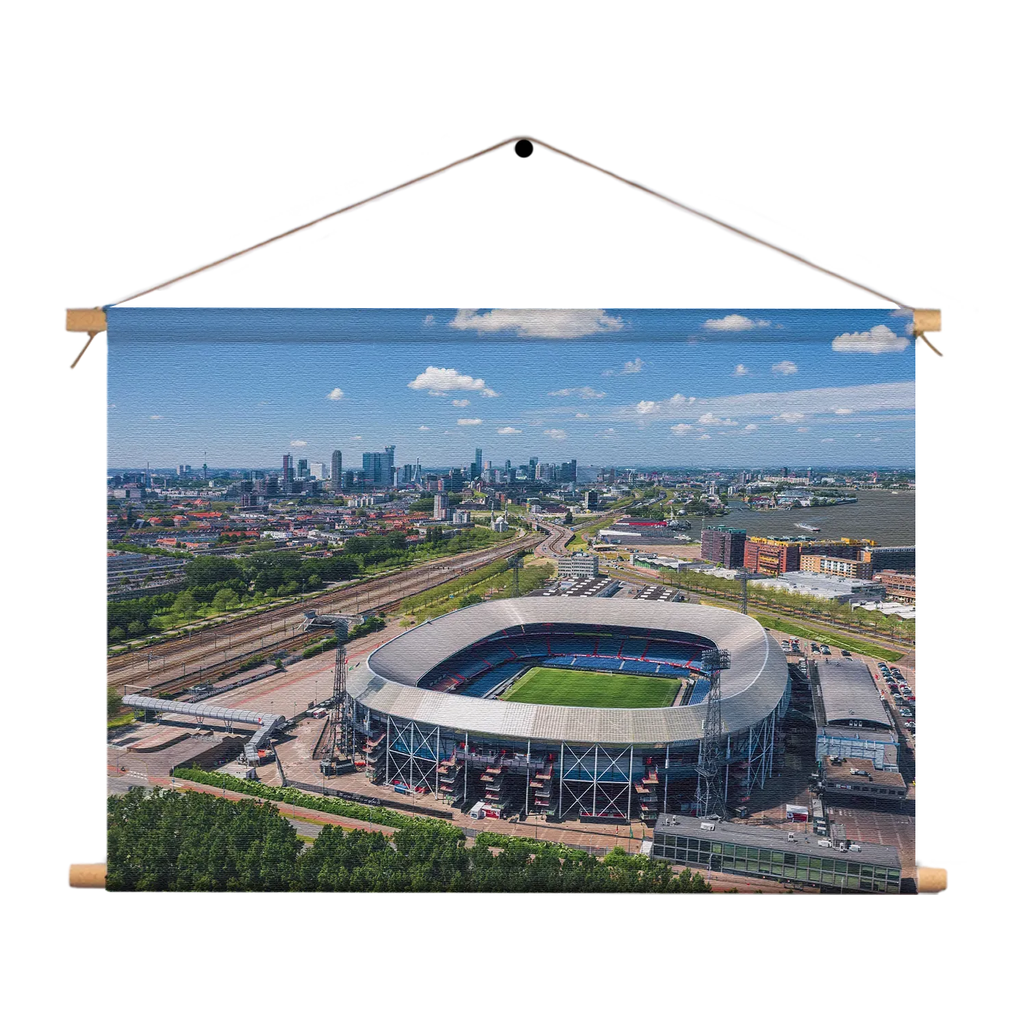 Textielposter Stadion Feijenoord De Kuip 02 Rechthoek Horizontaal Template TP 50 70 Horizontaal Steden 104 1