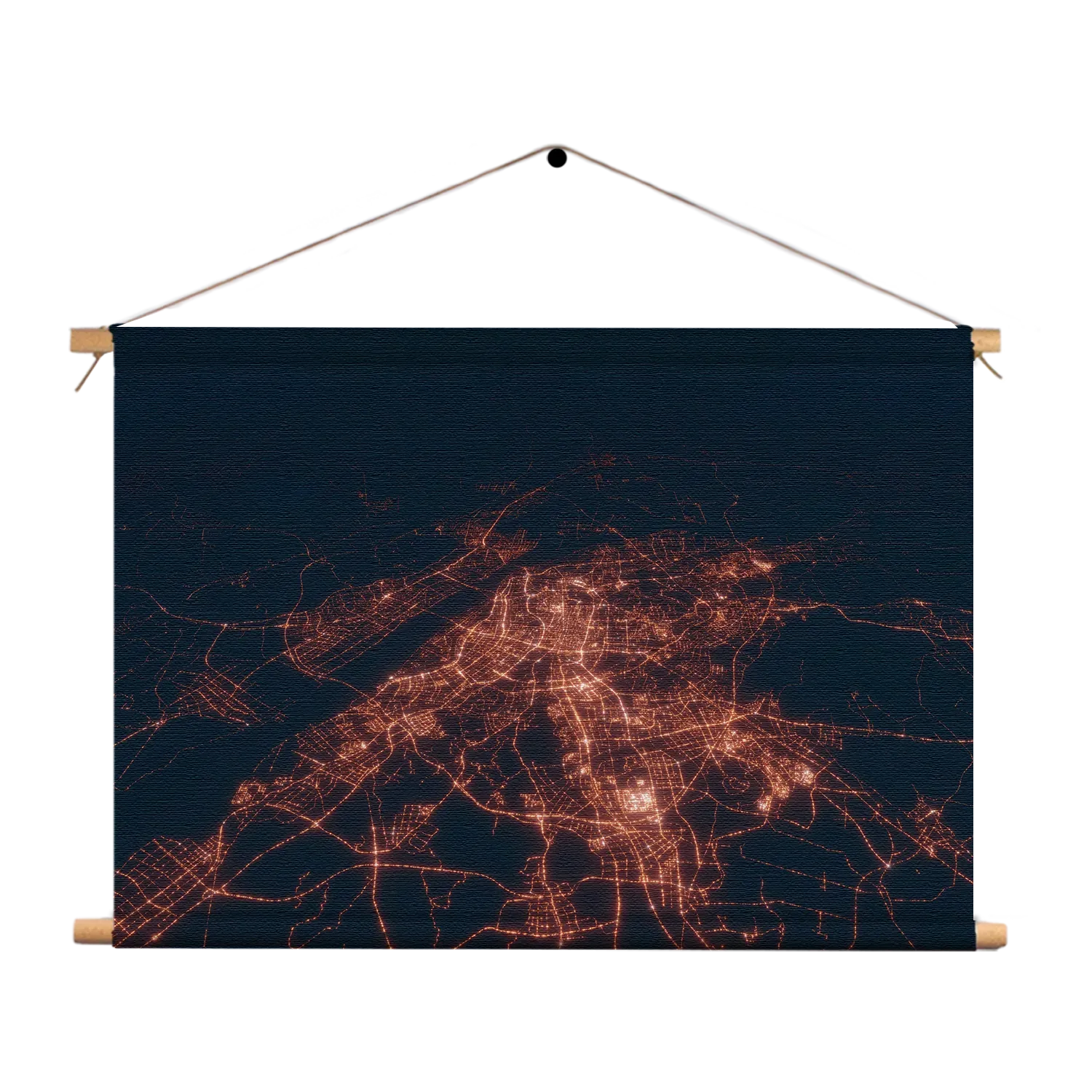 Textielposter Luchtfoto Nacht 02 Rechthoek Horizontaal Template TP 50 70 Horizontaal Steden 107 1