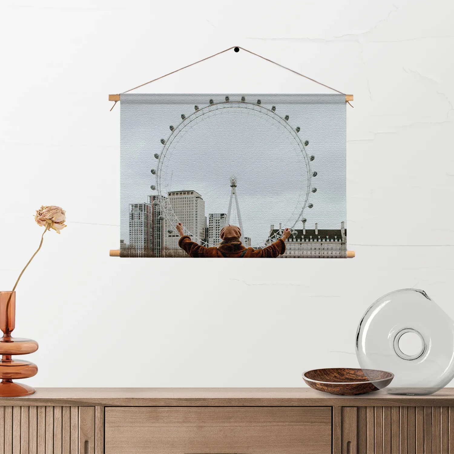 Textielposter London Eye Rechthoek Horizontaal Template TP 50 70 Horizontaal Steden 14 2
