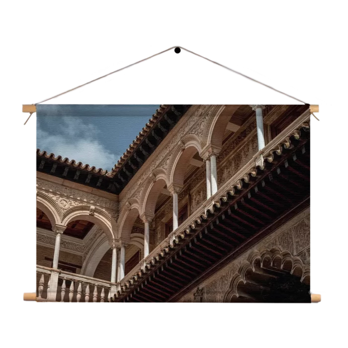Textielposter Koninklijk Paleis van Sevilla Rechthoek Horizontaal Template TP 50 70 Horizontaal Steden 15 1
