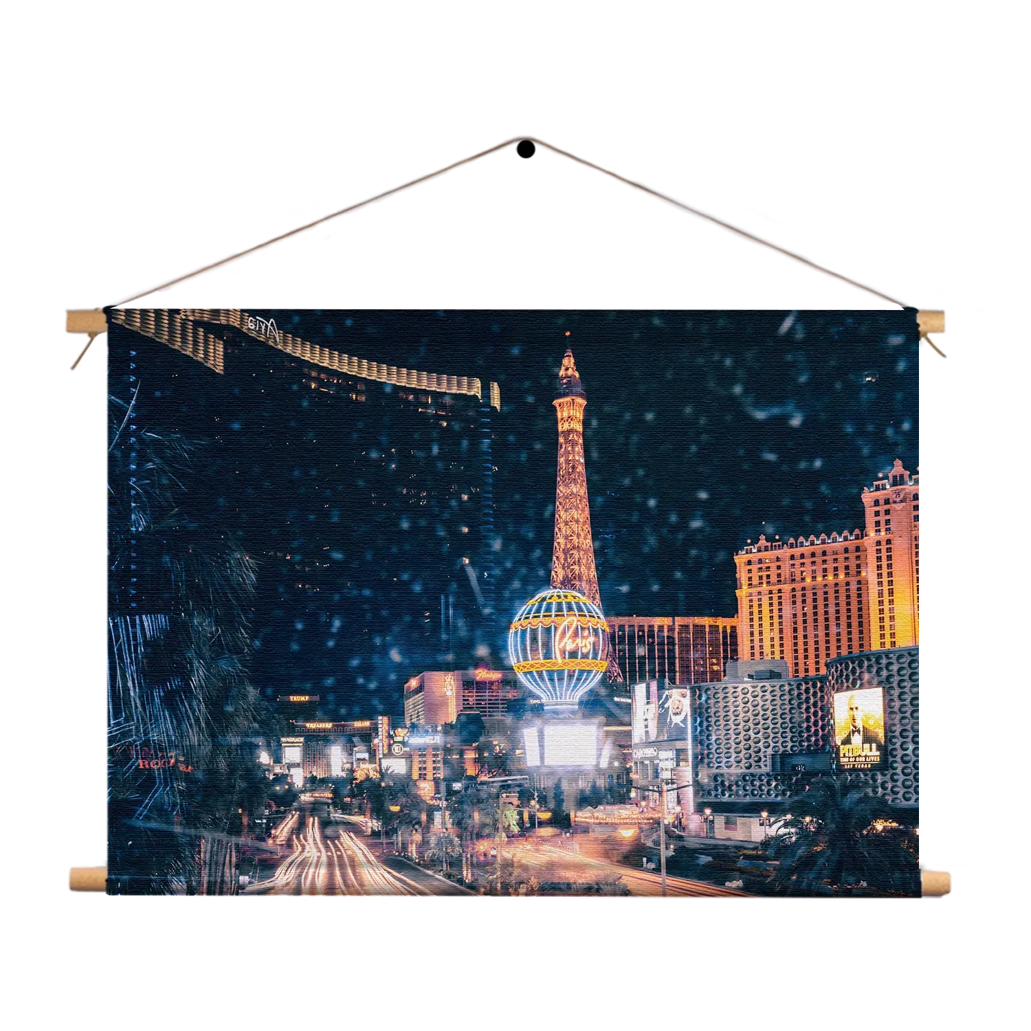 Textielposter Las Vegas at Night Rechthoek Horizontaal Template TP 50 70 Horizontaal Steden 16 1