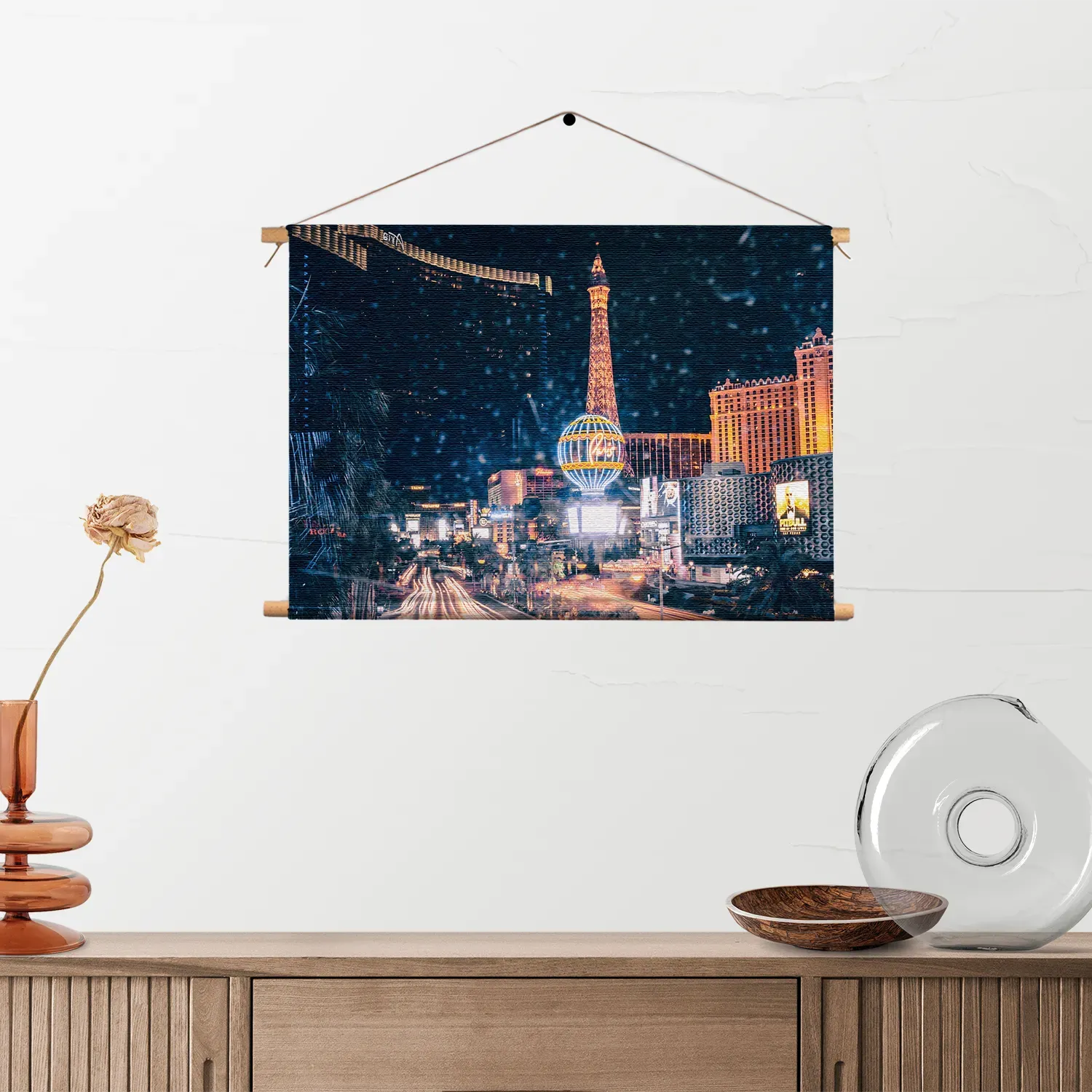 Textielposter Las Vegas at Night Rechthoek Horizontaal Template TP 50 70 Horizontaal Steden 16 2