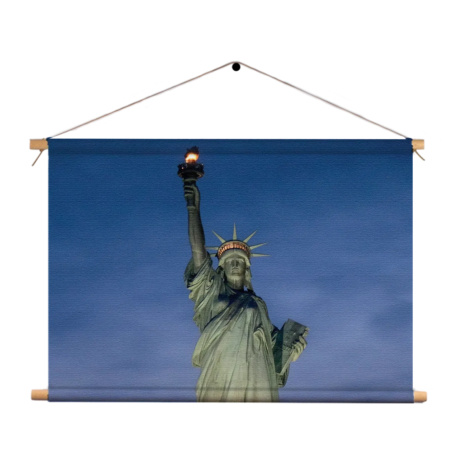 Textielposter Vrijheidsbeeld New York Donker 02 Rechthoek Horizontaal Template TP 50 70 Horizontaal Steden 19 1