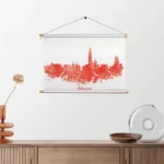 Textielposter Skyline Antwerpen Watercolor Paint Rechthoek Horizontaal Template TP 50 70 Horizontaal Steden 2 2