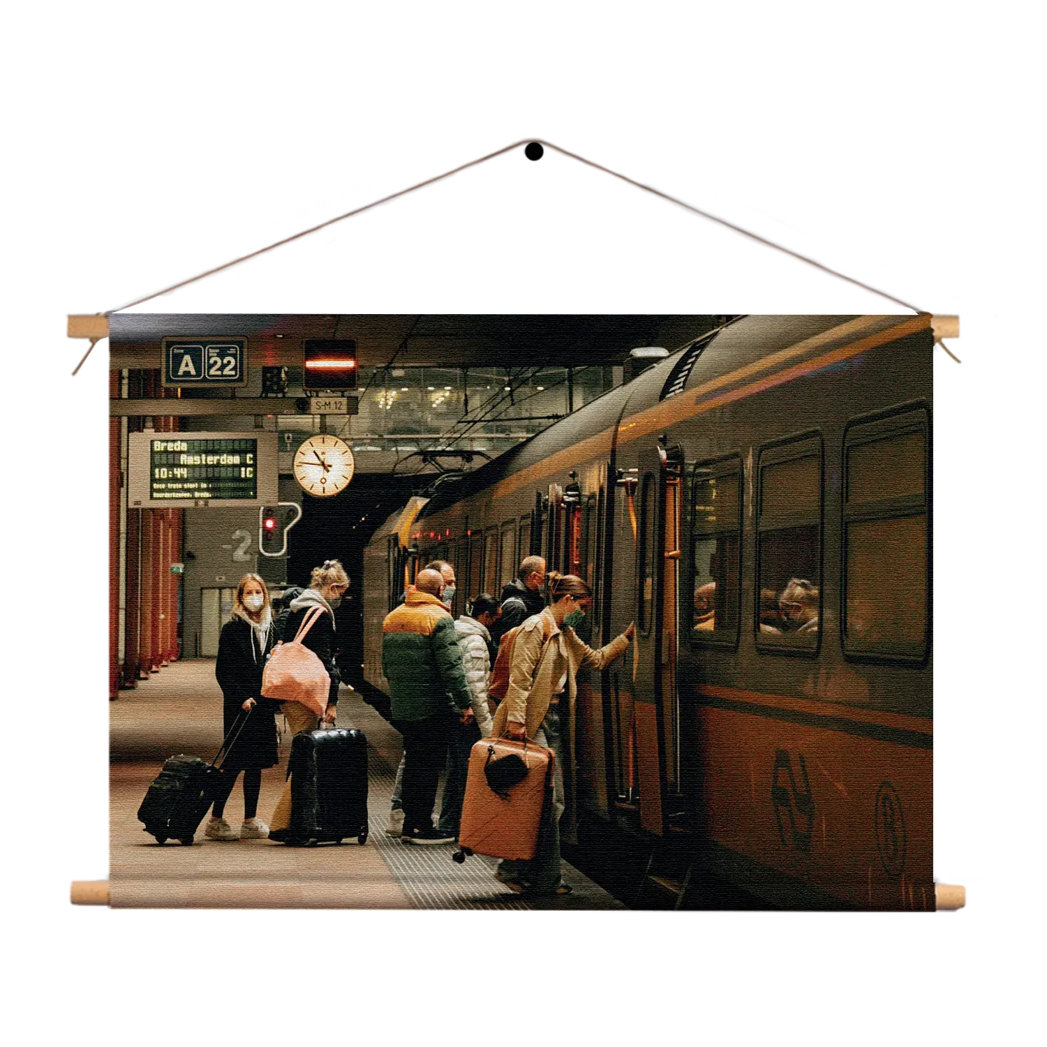 Textielposter Station Nederland NS Old School Rechthoek Horizontaal Template TP 50 70 Horizontaal Steden 22 1