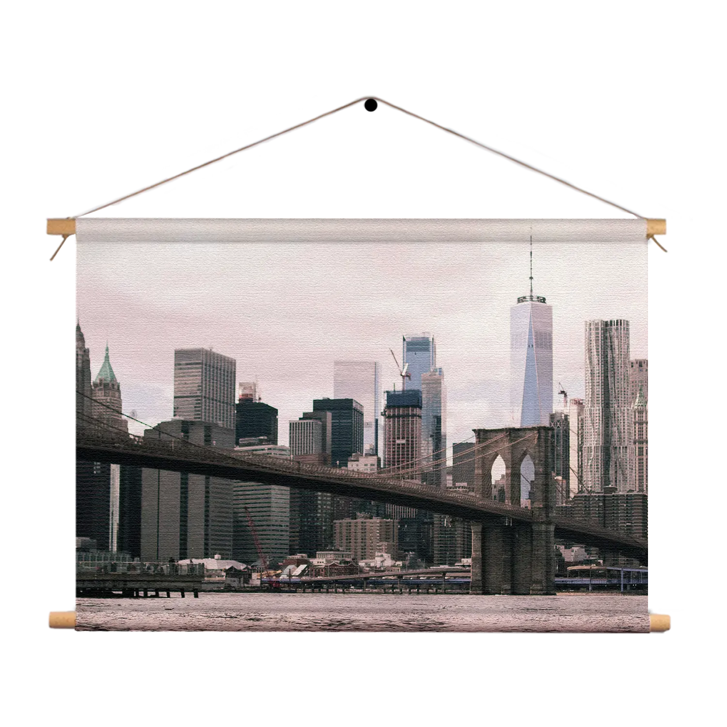 Textielposter Brooklyn Bridge New York Rechthoek Horizontaal Template TP 50 70 Horizontaal Steden 24 1