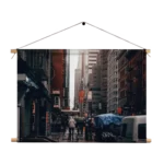 Textielposter New York Raining Day Rechthoek Horizontaal Template TP 50 70 Horizontaal Steden 27 1