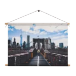 Textielposter Brooklyn Bridge New York Daglicht Rechthoek Horizontaal Template TP 50 70 Horizontaal Steden 32 1