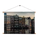 Textielposter Aan die Amsterdamse Gracht Rechthoek Horizontaal Template TP 50 70 Horizontaal Steden 33 1