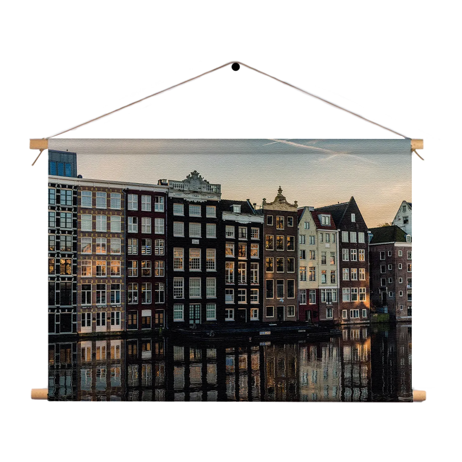 Textielposter Aan die Amsterdamse Gracht Rechthoek Horizontaal Template TP 50 70 Horizontaal Steden 33 1