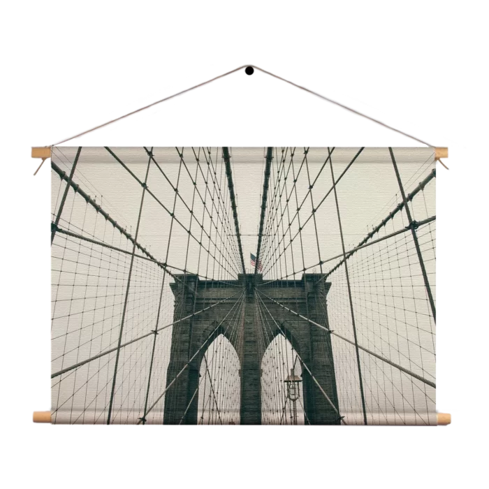 Textielposter Brooklyn Bridge New York City Rechthoek Horizontaal Template TP 50 70 Horizontaal Steden 41 1
