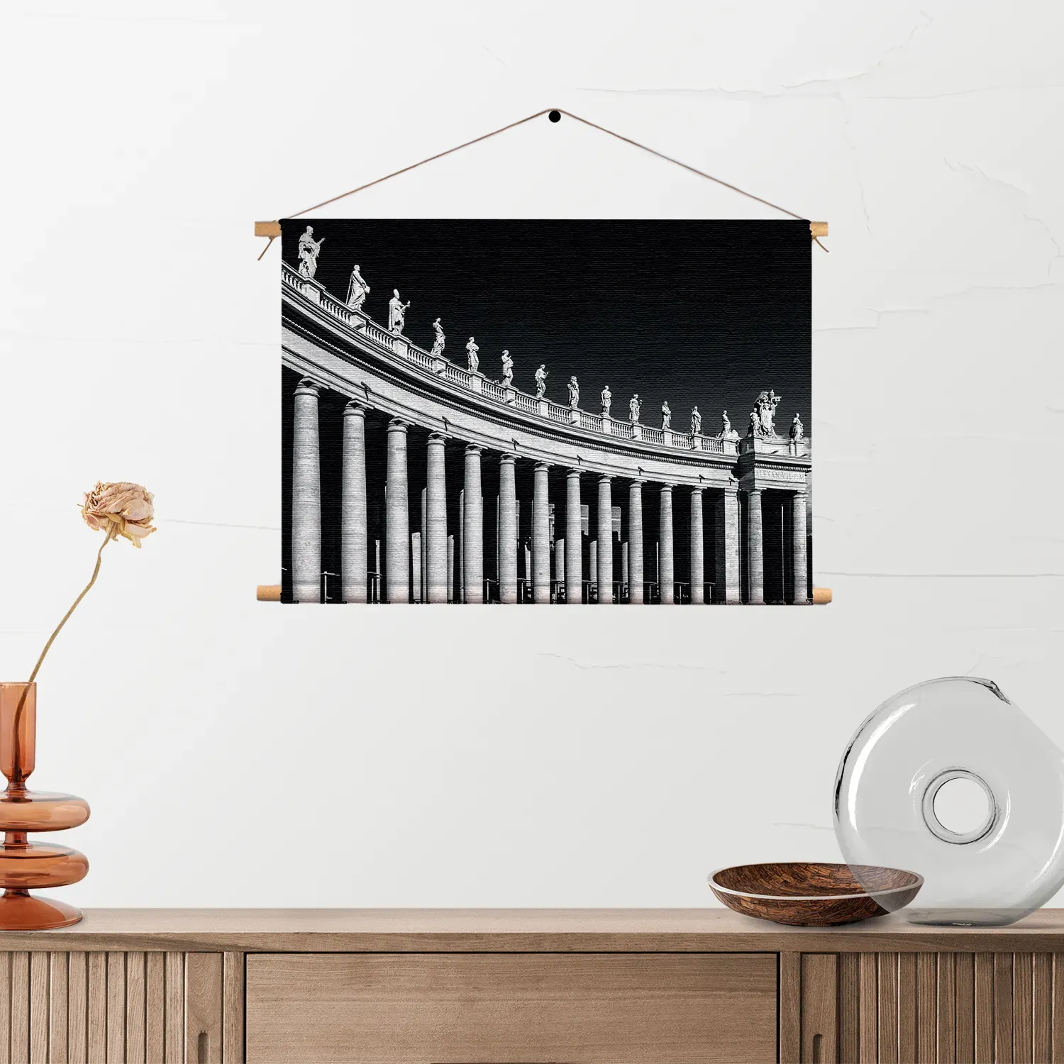 Textielposter De Zuilen van het Sint-Pietersplein Rechthoek Horizontaal Template TP 50 70 Horizontaal Steden 42 2