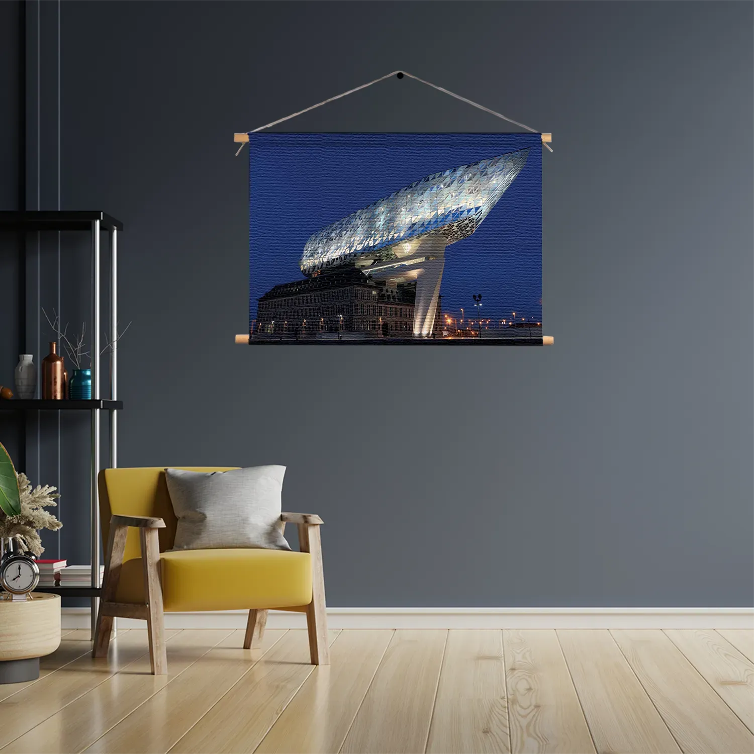 Textielposter Het Havenhuis Antwerpen Rechthoek Horizontaal Template TP 50 70 Horizontaal Steden 43 3