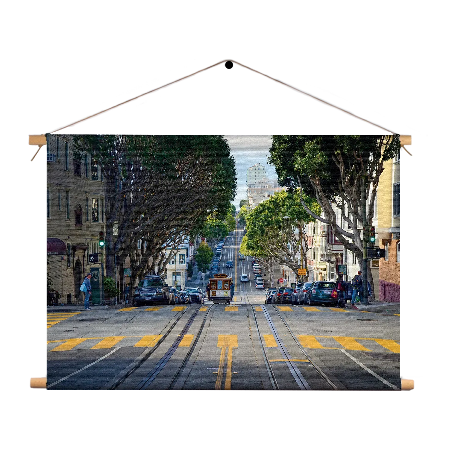 Textielposter San Francisco Tram Rechthoek Horizontaal Template TP 50 70 Horizontaal Steden 44 1