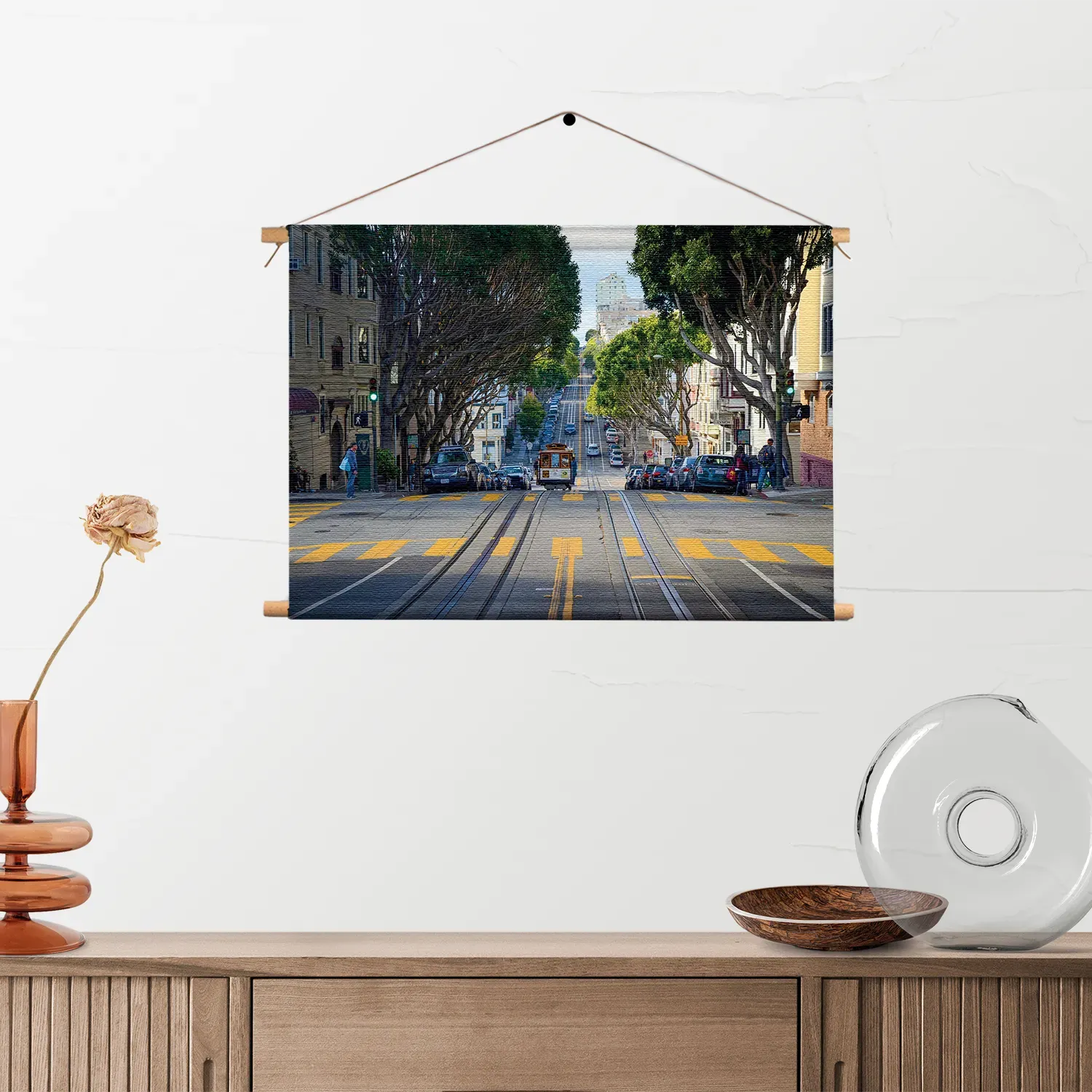 Textielposter San Francisco Tram Rechthoek Horizontaal Template TP 50 70 Horizontaal Steden 44 2