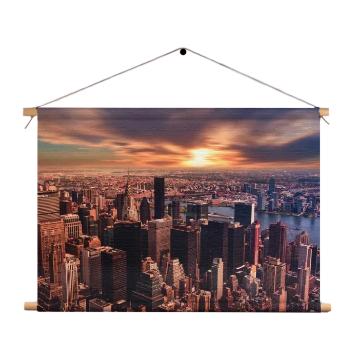 Textielposter New York Luchtfoto Rechthoek Horizontaal Template TP 50 70 Horizontaal Steden 45 1