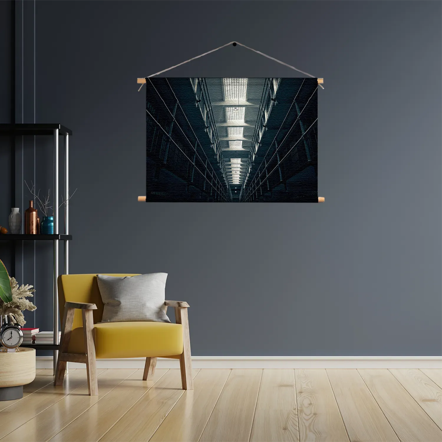 Textielposter Alcatraz Celblokken Rechthoek Horizontaal Template TP 50 70 Horizontaal Steden 52 3