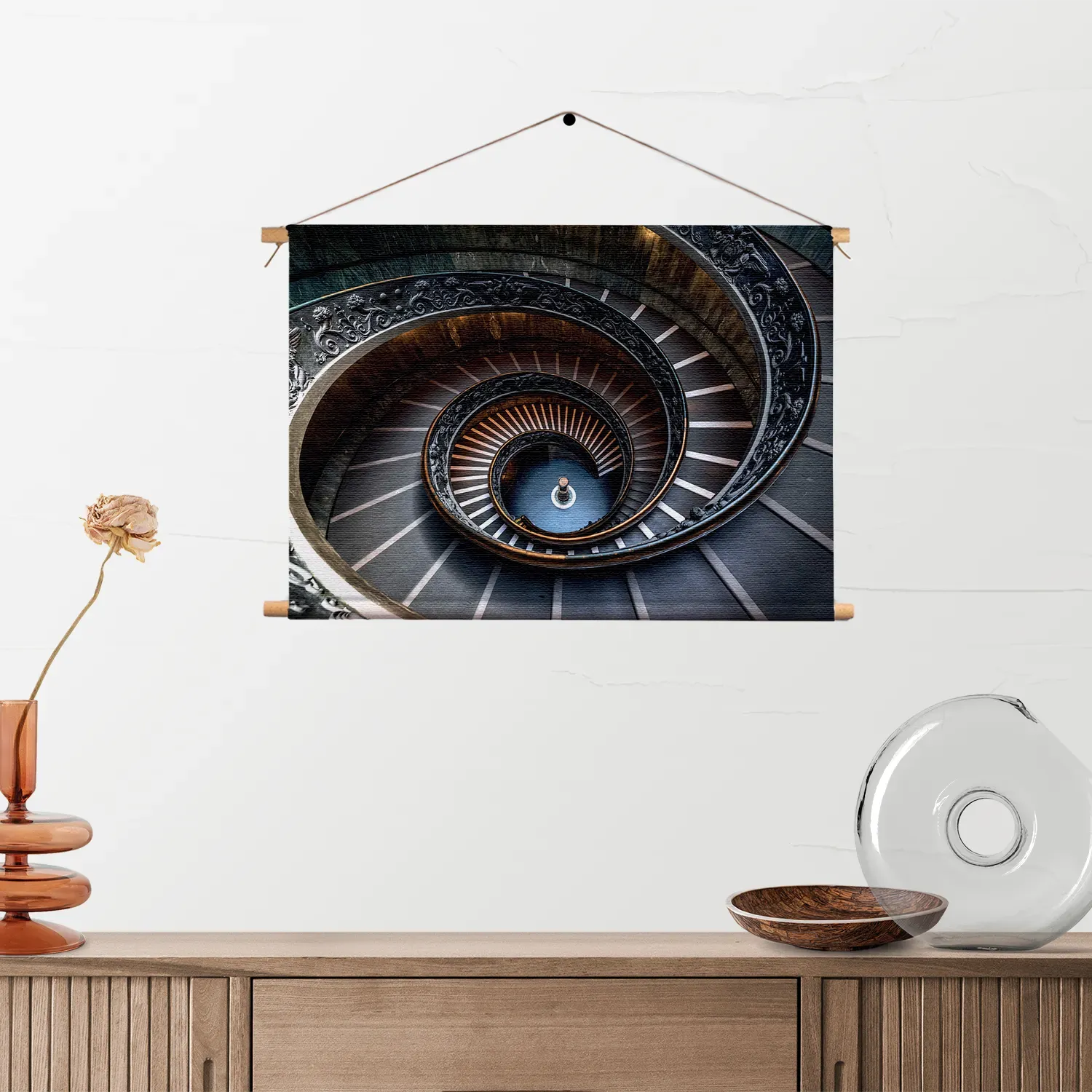 Textielposter De Trappen van het Vaticaan Rechthoek Horizontaal Template TP 50 70 Horizontaal Steden 61 2