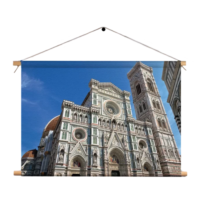 Textielposter De Kathedraal Van Florence Duomo Vooraanzicht Rechthoek Horizontaal Template TP 50 70 Horizontaal Steden 62 1