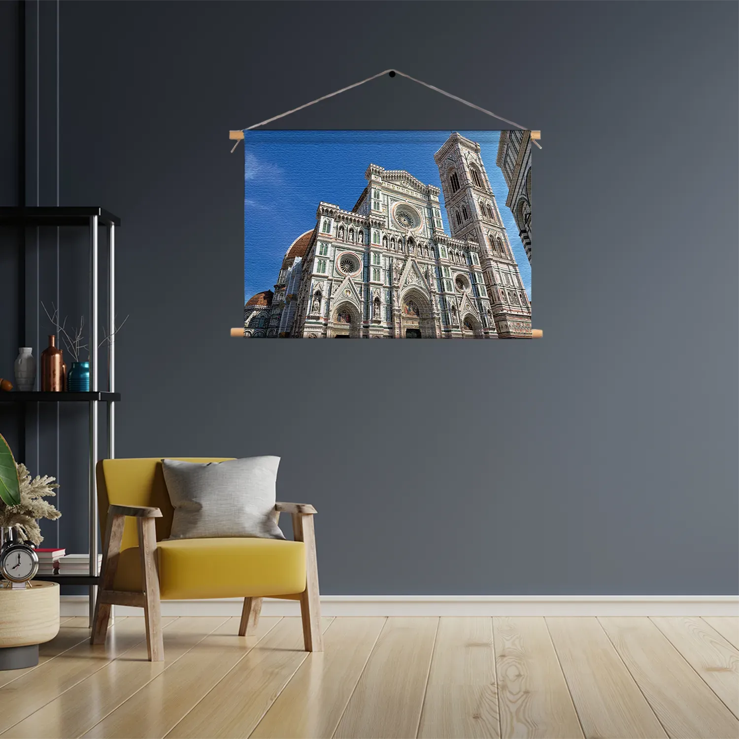 Textielposter De Kathedraal Van Florence Duomo Vooraanzicht Rechthoek Horizontaal Template TP 50 70 Horizontaal Steden 62 3