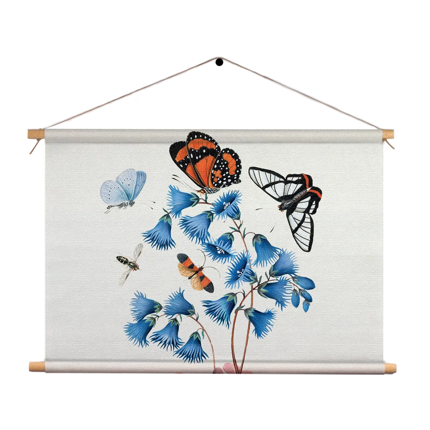 Textielposter Prent Natuur Vogel en Bloemen 04 Rechthoek Horizontaal Template TP 50 70 Horizontaal Vintage 4 1