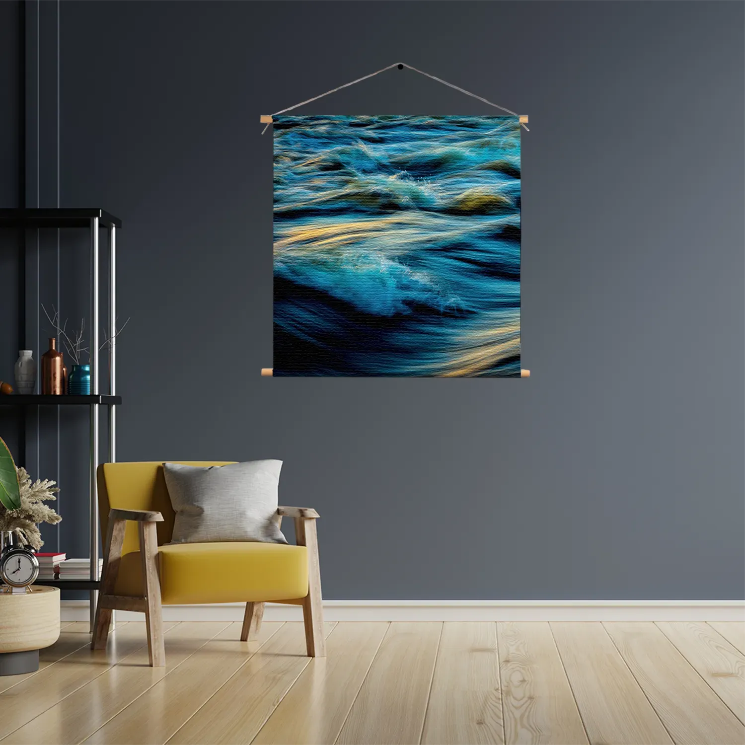 Textielposter Oceaan - Golven - Zee Vierkant Template TP Vierkant Abstract 02 3