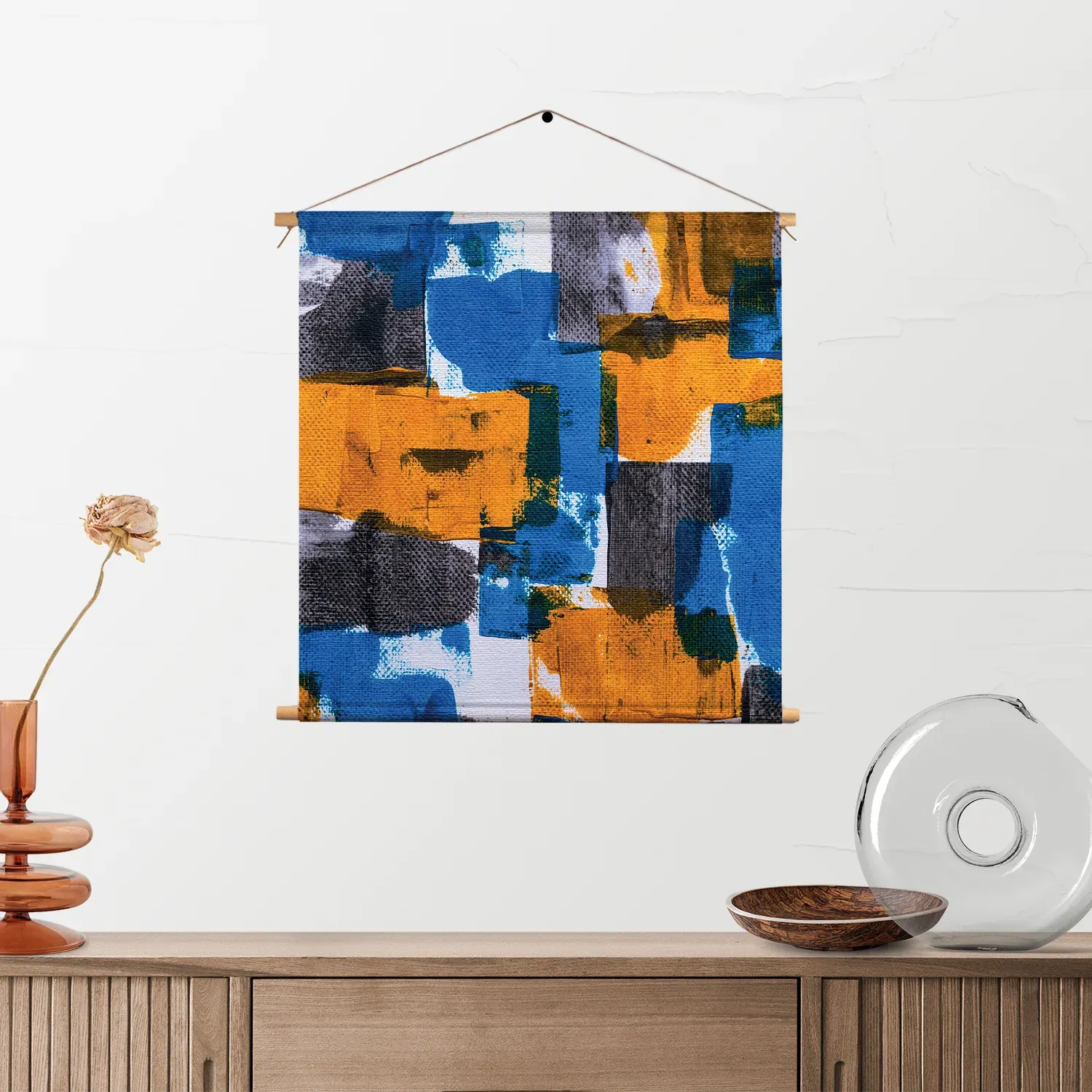 Textielposter Kleurrijk Schilderij Vierkant Template TP Vierkant Abstract 03 2