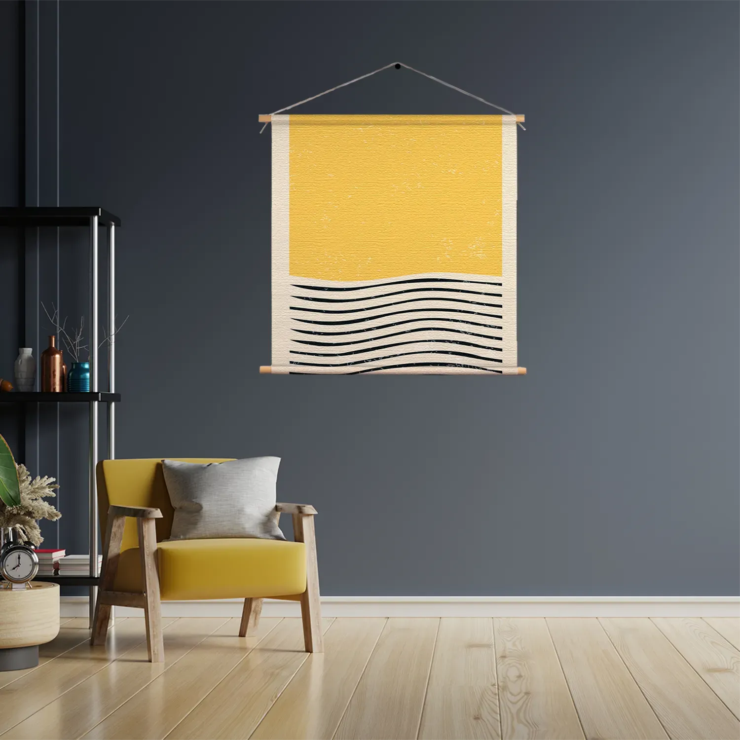 Textielposter Scandinavisch Basis Geel Vierkant Template TP Vierkant Abstract 10 3