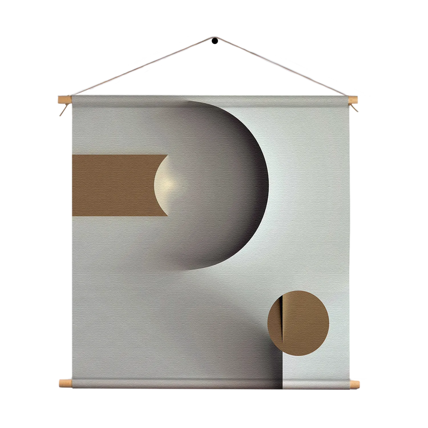 Textielposter Scandinavisch Wit met Goudkleurig Element 03 Vierkant Template TP Vierkant Abstract 101 1