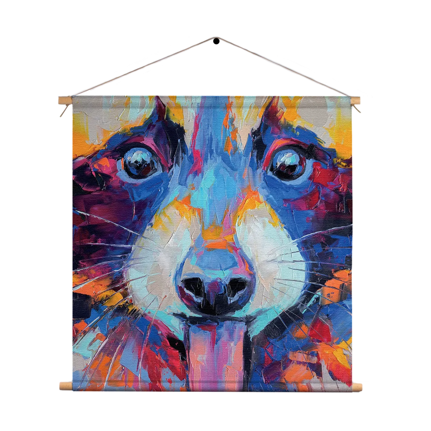 Textielposter Vossenkop Kunst 02 Vierkant Template TP Vierkant Abstract 102 1