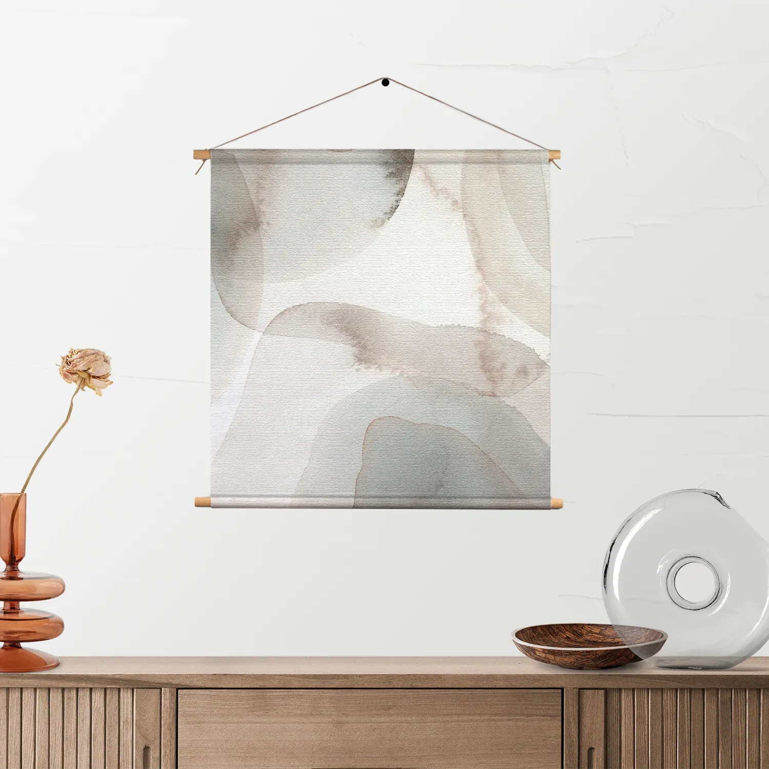 Textielposter Abstract Rustige Tinten met Accent 03 Vierkant Template TP Vierkant Abstract 108 2