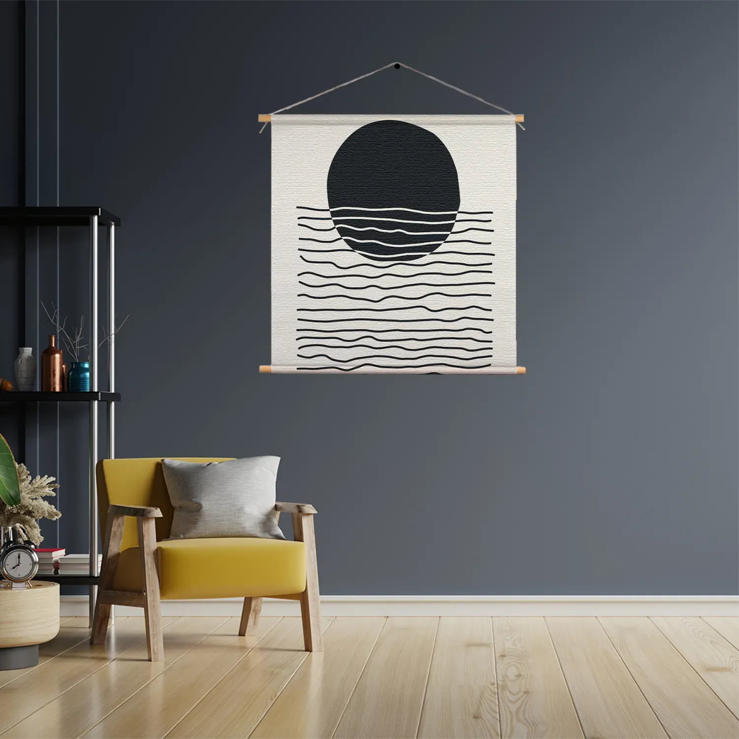 Textielposter Scandinavisch Basis Zwart Vierkant Template TP Vierkant Abstract 11 3