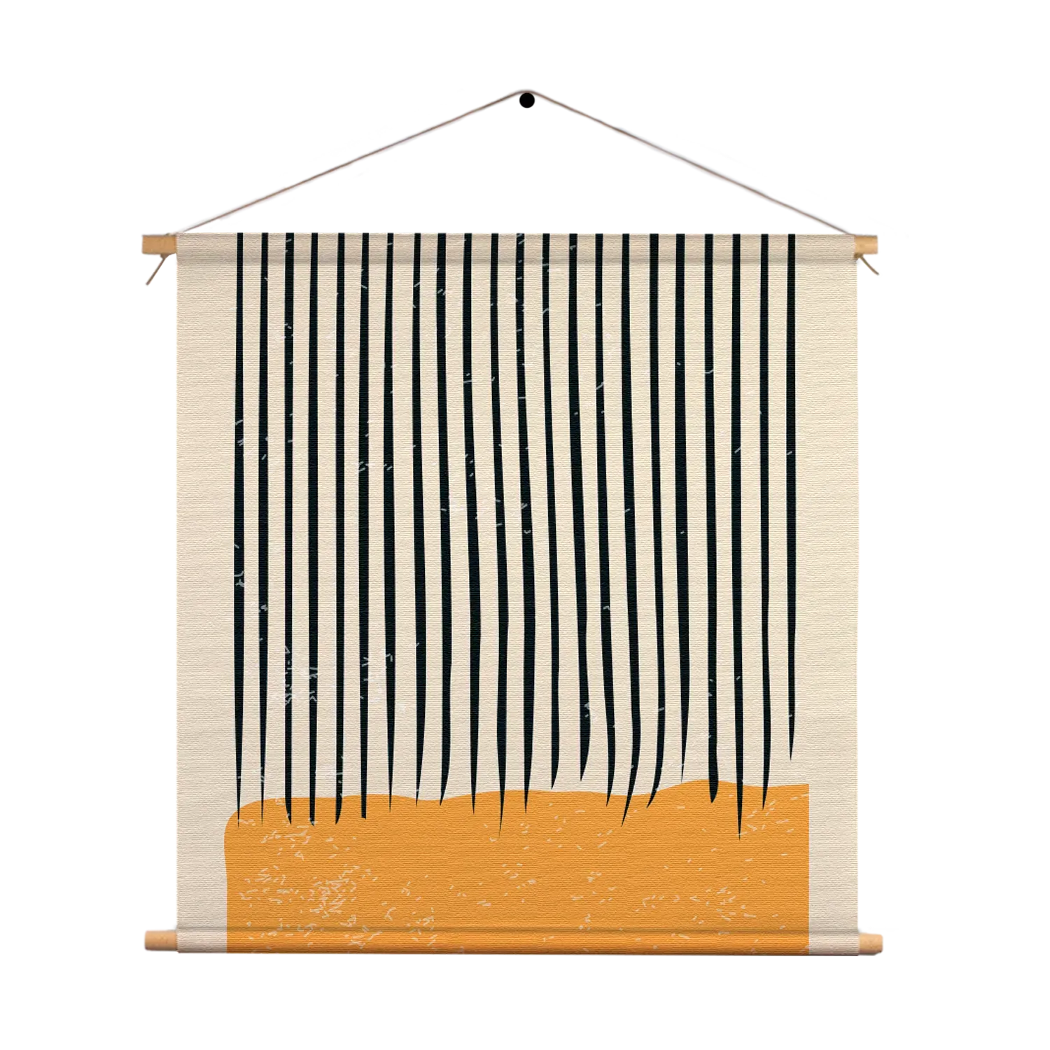 Textielposter Scandinavisch Oranje Zwart Vierkant Template TP Vierkant Abstract 115 1