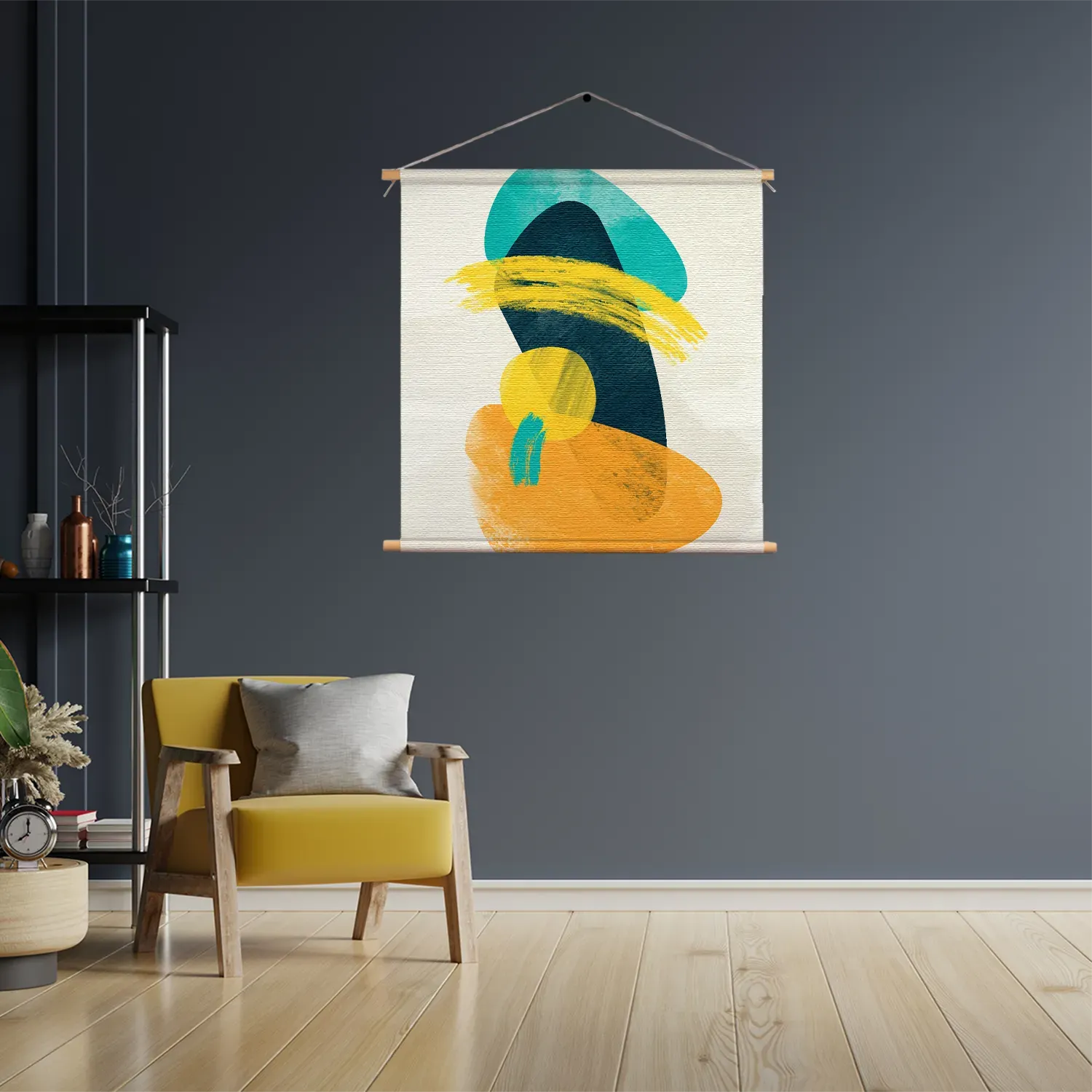 Textielposter Scandinavisch Design Kleurrijk Vierkant Template TP Vierkant Abstract 117 3