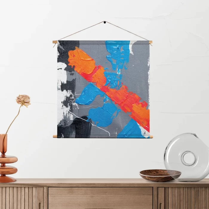 Textielposter Painted Canvas Vierkant Template TP Vierkant Abstract 118 2