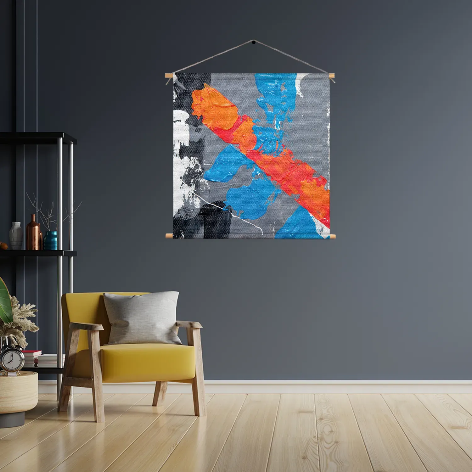 Textielposter Painted Canvas Vierkant Template TP Vierkant Abstract 118 3