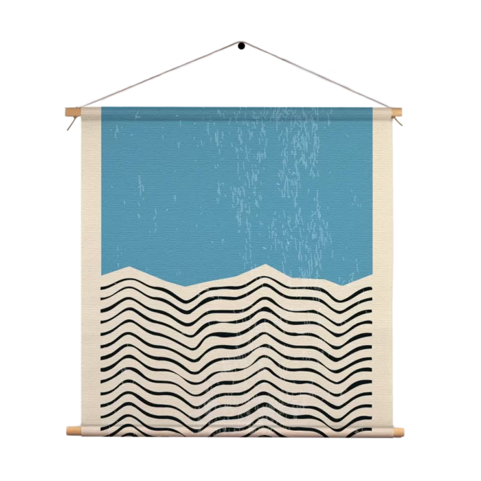 Textielposter Scandinavisch Basis Blauw Vierkant Template TP Vierkant Abstract 13 1