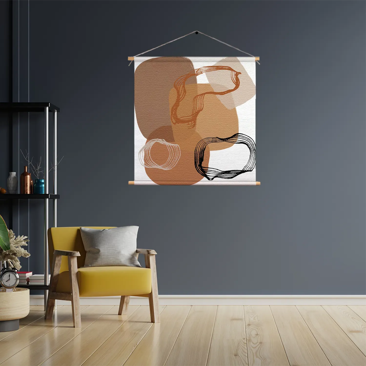 Textielposter Naturel tinten scandinavisch 01 Vierkant Template TP Vierkant Abstract 14 3