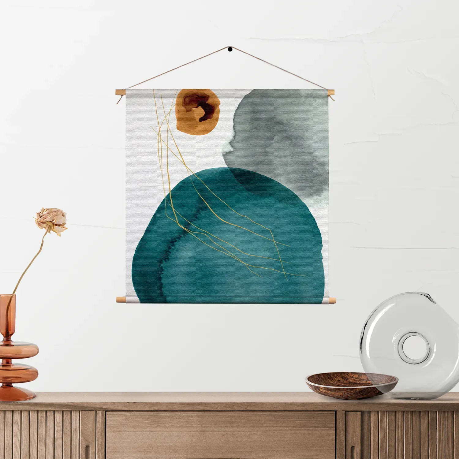 Textielposter Abstract Cirkels Multikleur 01 Vierkant Template TP Vierkant Abstract 20 2