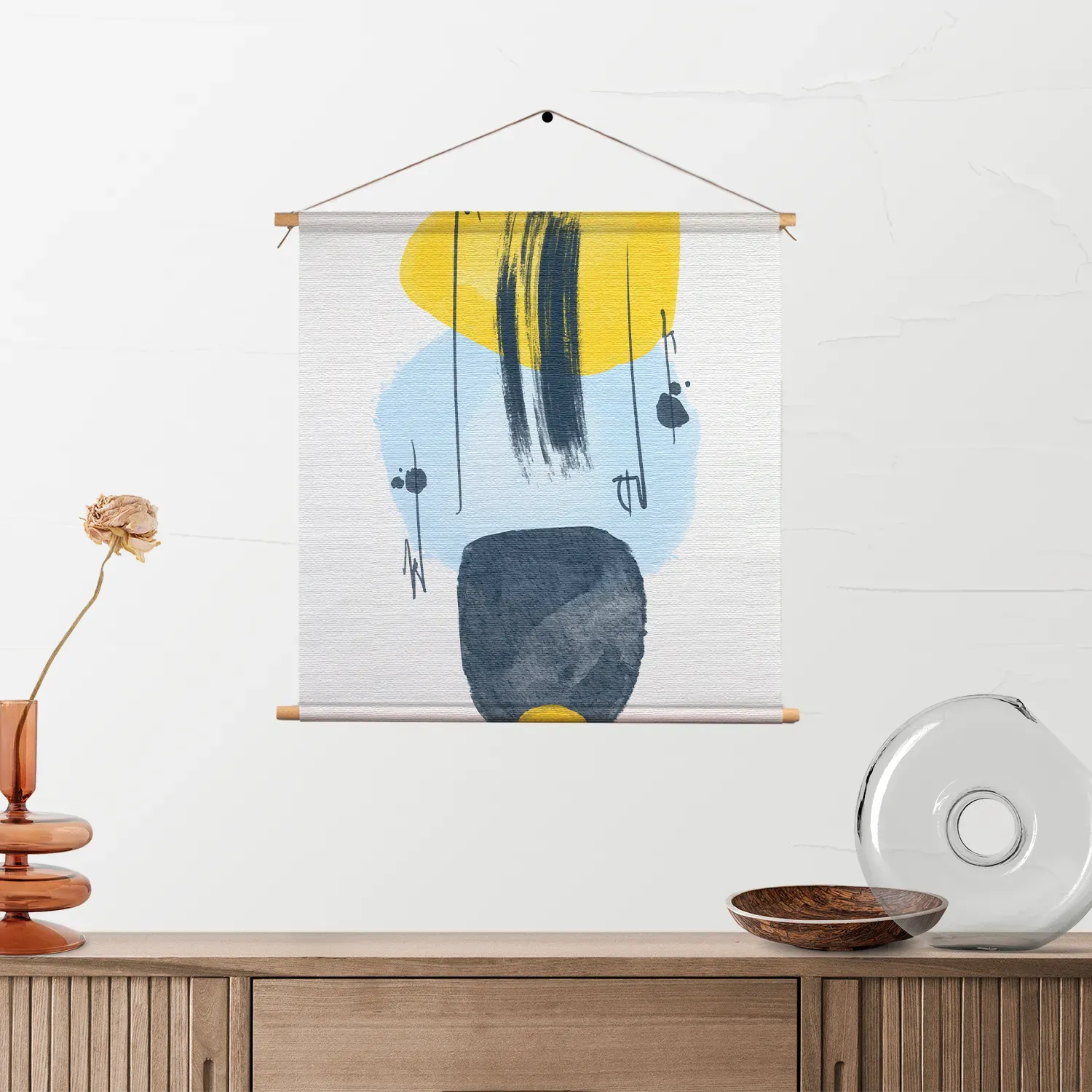 Textielposter Scandinavisch patroon Vierkant Template TP Vierkant Abstract 22 2