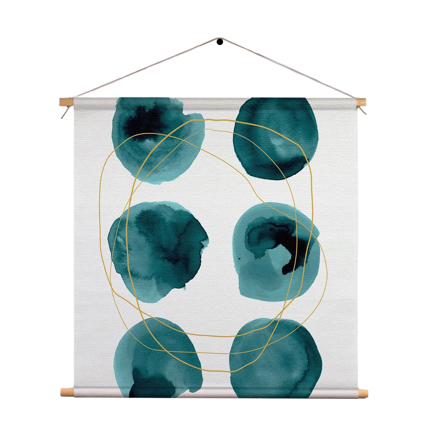 Textielposter Scandinavisch Rond Patroon Groen Vierkant Template TP Vierkant Abstract 29 1