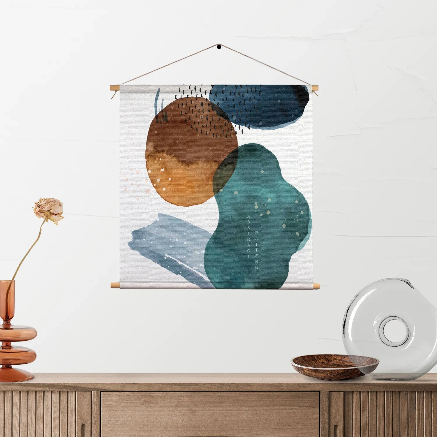 Textielposter Abstract Cirkels Multikleur 02 Vierkant Template TP Vierkant Abstract 34 2