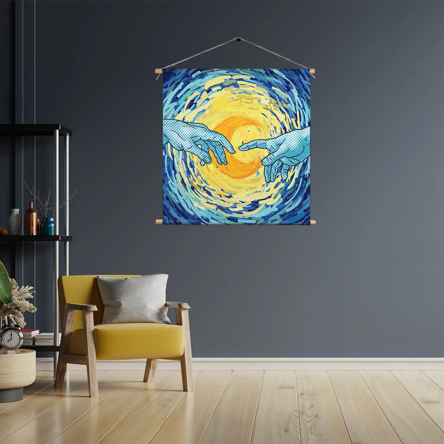 Textielposter De Slaapwandeling Naar De Maan Vierkant Template TP Vierkant Abstract 35 3